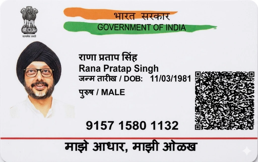 rana-pratap-singh-kbc-adhaar-card-front-side